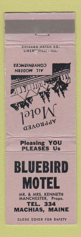 Matchbook Cover - Bluebird Motel Machias ME