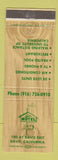 Matchbook Cover - Davis Motel Davis CA