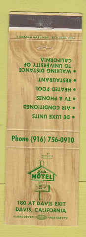 Matchbook Cover - Davis Motel Davis CA