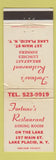Matchbook Cover - Fortune's Restaurant Lake Placid NY WEAR