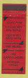 Matchbook Cover - Capitol Hotel Richmond VA