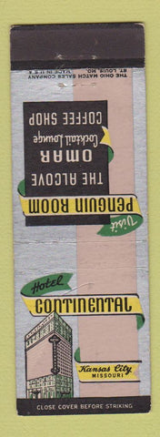 Matchbook Cover - Hotel Continental Kansas City MO