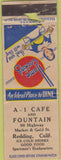 Matchbook Cover - A1 Cafe Redding CA girlie WORN