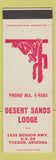 Matchbook Cover - Desert Sands Lodge Tucson AZ