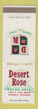Matchbook Cover - Desert Rose Motor Hotel Phoenix AZ
