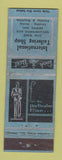 Matchbook Cover - International Tailoring Shop Philadelphia PA WEAR