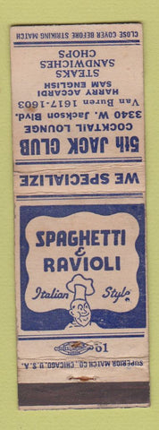 Matchbook Cover - 5th Jack Club Chicago IL WEAR