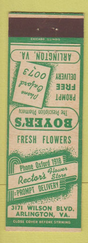 Matchbook Cover - Rector's Flower Store Arlington VA
