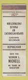 Matchbook Cover - Vernon Nickell Superintendent Public Instruction Election WEAR