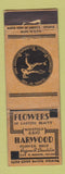 Matchbook Cover - Harwood Flower Chop Chicago IL WORN