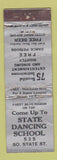 Matchbook Cover - State Dancing School Chicago IL POOR