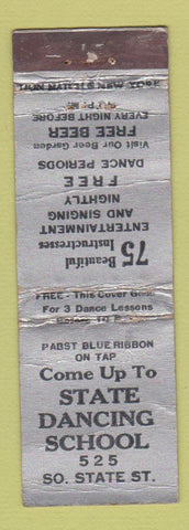 Matchbook Cover - State Dancing School Chicago IL POOR