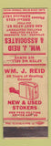 Matchbook Cover - Wm J Reid Stokers Oil Burners Chicago IL? WORN