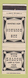Matchbook Cover - The Saloon New Orleans LA