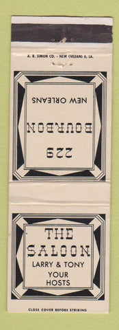 Matchbook Cover - The Saloon New Orleans LA