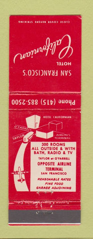 Matchbook Cover - Hotel Californian San Francisco CA