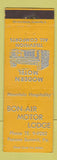 Matchbook Cover - Bon Air Motor Lodge Pocono Summit PA