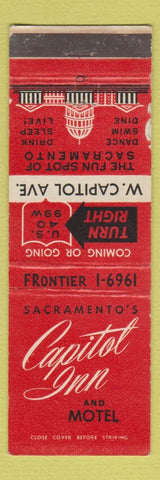Matchbook Cover - Capitol Inn Sacramento CA