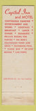 Matchbook Cover - Capitol Inn Sacramento CA