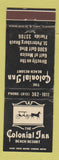 Matchbook Cover - Colonial Inn Beach Resort St Petersburg FL WEAR
