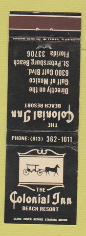 Matchbook Cover - Colonial Inn Beach Resort St Petersburg FL WEAR