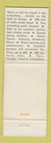 Matchbook Cover - Colonial Inn Beach Resort St Petersburg FL WEAR