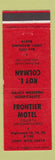 Matchbook Cover - Frontier Motel Cody WY Roy Colman Spoorting Goods