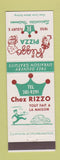 Matchbook Cover - Chez Rizzo Pizza Montreal QC