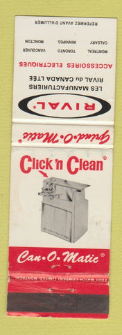 Matchbook Cover - Rival Grind O Matic Machines Canada WEAR