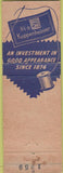 Matchbook Cover - The Man's Shop Eugene OR Kuppenheimer clothes