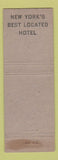 Matchbook Cover - Commodore Hotel New York City