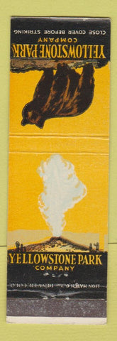 Matchbook Cover - Yellowstone Park Company Old Faithful