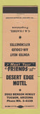Matchbook Cover - Desert Edge Motel Tucson AZ