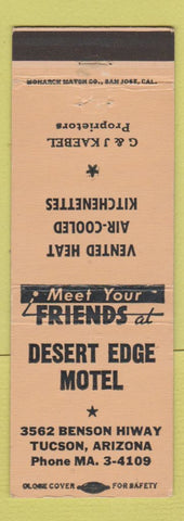 Matchbook Cover - Desert Edge Motel Tucson AZ