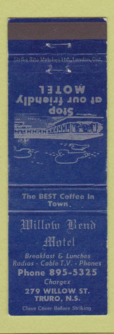 Matchbook Cover - Willow Bend Motel Truro NS