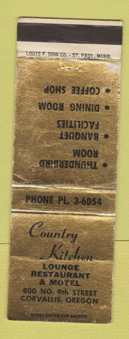 Matchbook Cover - Country Kitchen Restaurant Motel Corvallis OR WEAR