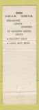 Matchbook Cover - Country Kitchen Restaurant Motel Corvallis OR WEAR