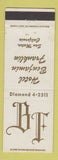 Matchbook Cover - Hotel Benjamin Franklin San Mateo CA