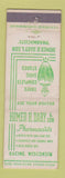 Matchbook Cover - Homer Dary Drug Racine WI WEAR