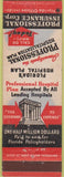 Matchbook Cover - Professional Insurance Corp Jacksonville FL