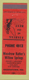Matchbook Cover - Woodrow Kutter's Willow Springs Hagerstown IN