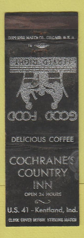 Matchbook Cover - Cochrane's Country Inn Kentland IN WEAR