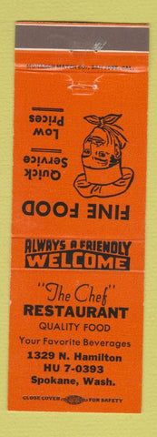 Matchbook Cover - The Chef Restaurant Spokane WA