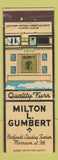 Matchbook Cover - Milton Gumbert Furs Portland OR ADVANCE