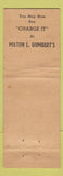 Matchbook Cover - Milton Gumbert Furs Portland OR ADVANCE