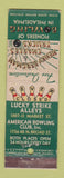 Matchbook Cover - Henry Bergman Charles Trucks Bowling Philadelphia PA feature