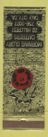 Matchbook Cover - Morning Glory Catering Daly City CA