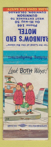 Matchbook Cover - Rainbow's End Motel Gunnison Colorado WEAR