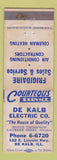 Matchbook Cover - DeKalb Electric IL Frigidaire WORN