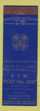 Matchbook Cover - VFW Post 6327 Sistersville WV